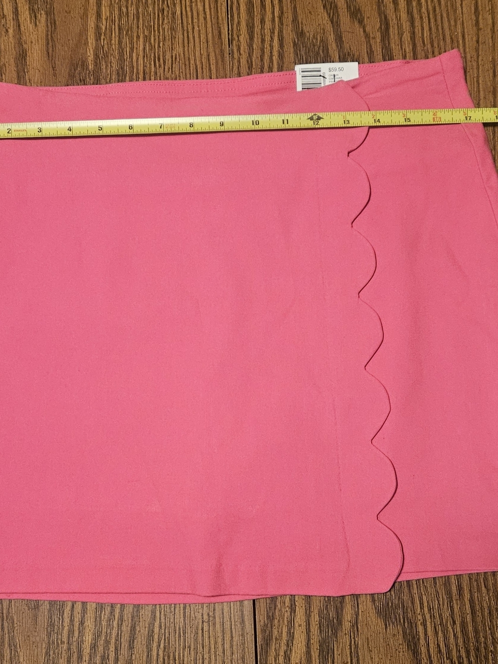 crown & ivy Hot Pink Scallop-Trim Mini Skirt